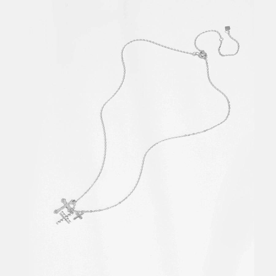 S925 Sterling Silver Fashion Necklace: High-End Twin Clavicle Design