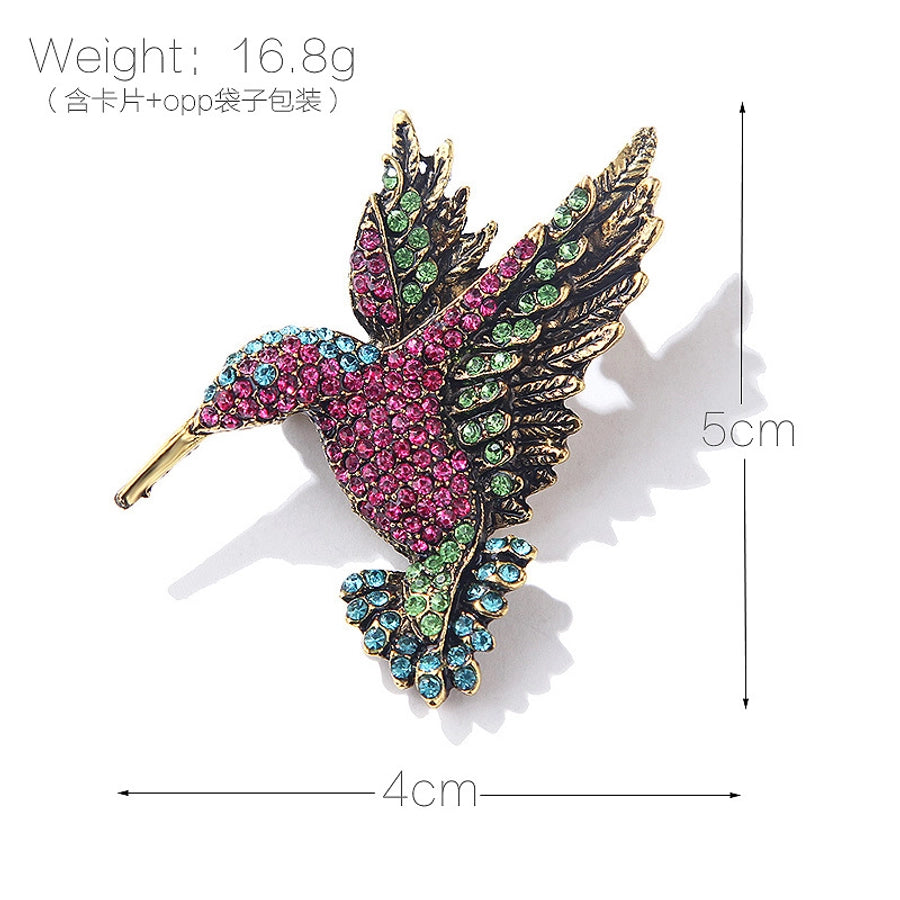 Chic Bird Rhinestone Alloy Brooch