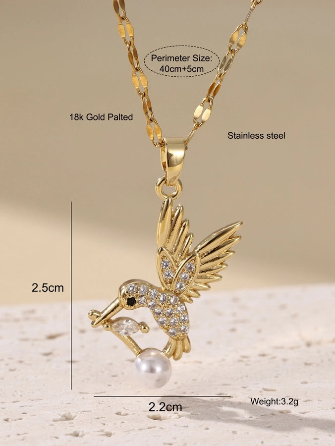 18K Gold Plated Elegant Glam Bird Luxurious Necklace