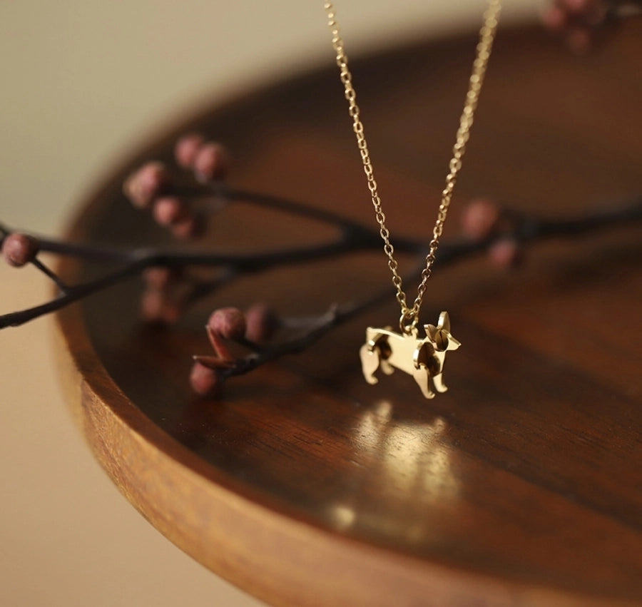 Simple Gold Cat Pendant/Dog Pendant Necklace