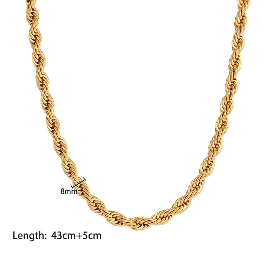 304 Stainless Steel 18K Gold Plated Hip-Hop Chain Geometric Necklace