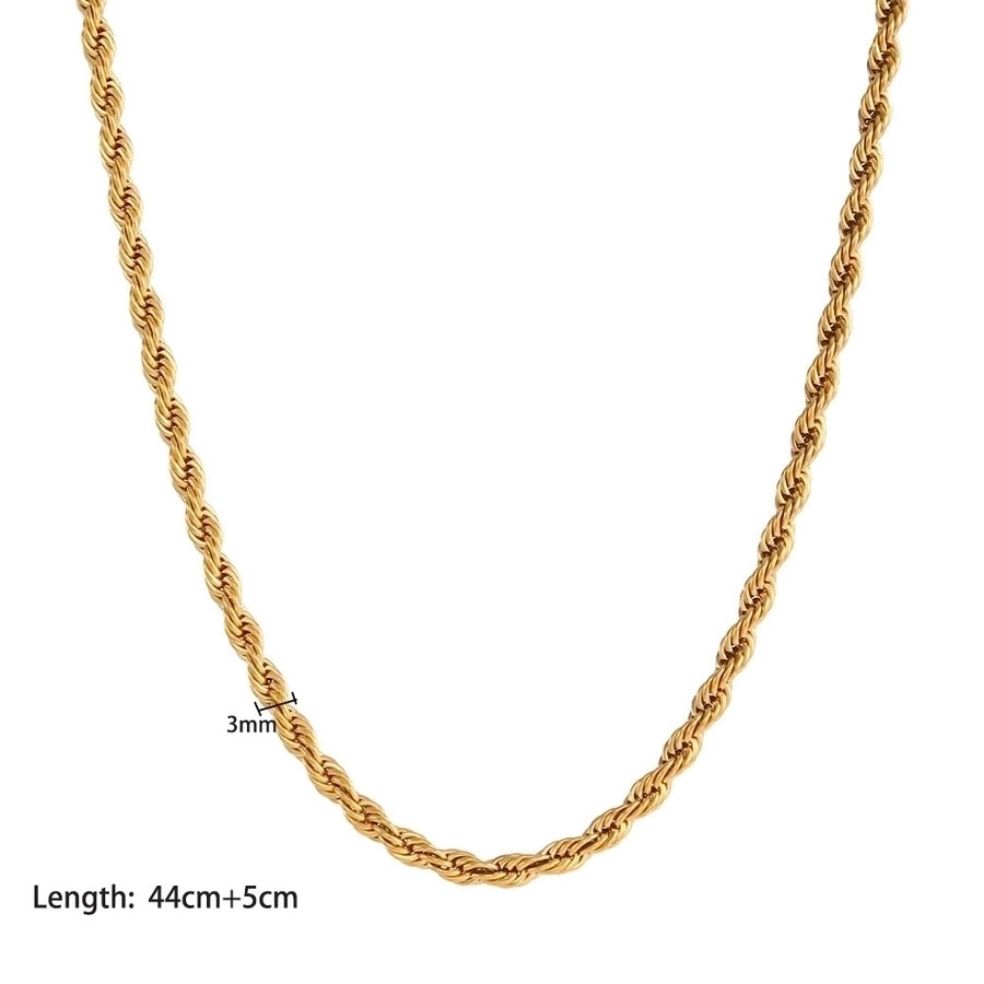 304 Stainless Steel 18K Gold Plated Hip-Hop Chain Geometric Necklace