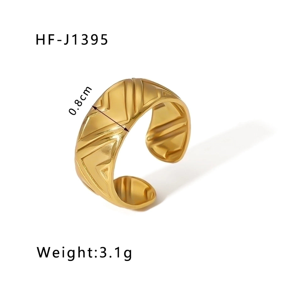 18K Gold Plated Modern Style Plating Geometric Open Rings