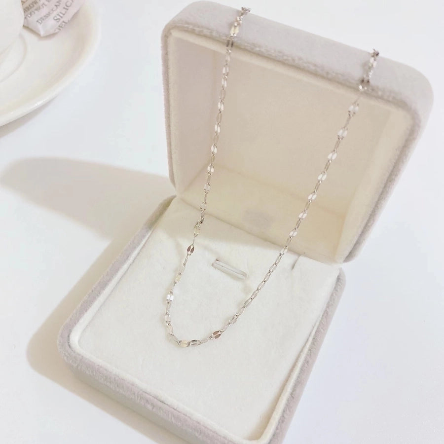 Jewelry Simple Style Solid Color 304 Stainless Steel Stainless Steel Necklaces