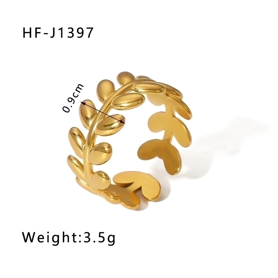 18K Gold Plated Modern Style Plating Geometric Open Rings