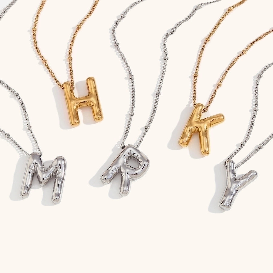 Simple Style Letter 18K Gold Plated Pendant Necklace