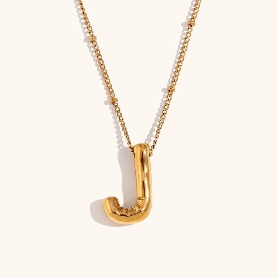 Simple Style Letter 18K Gold Plated Pendant Necklace