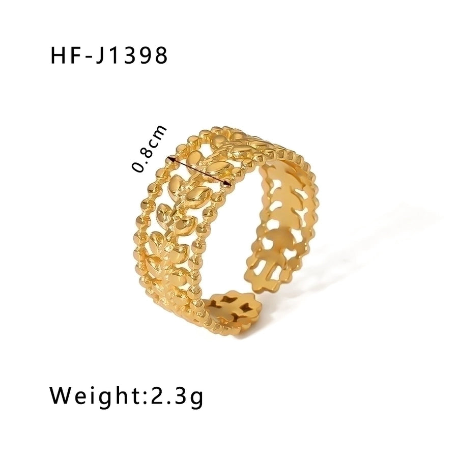 18K Gold Plated Modern Style Plating Geometric Open Rings