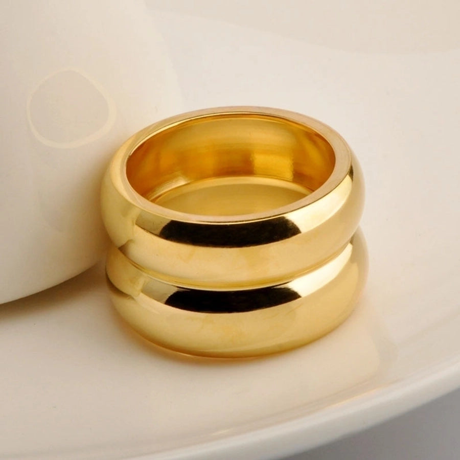 simple style solid color titanium steel rings