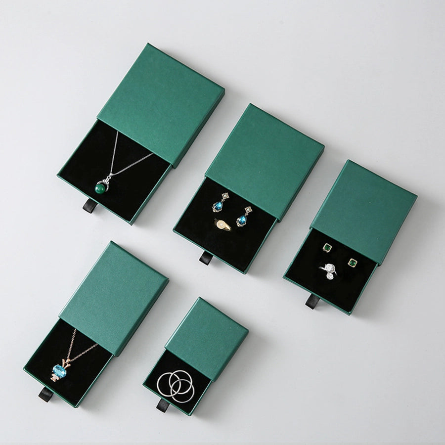 Simple Style Solid Color Paper Jewelry Boxes