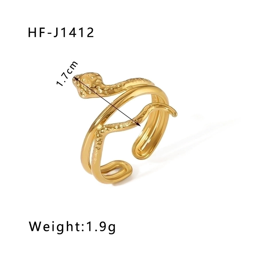 18K Gold Plated Modern Style Plating Geometric Open Rings