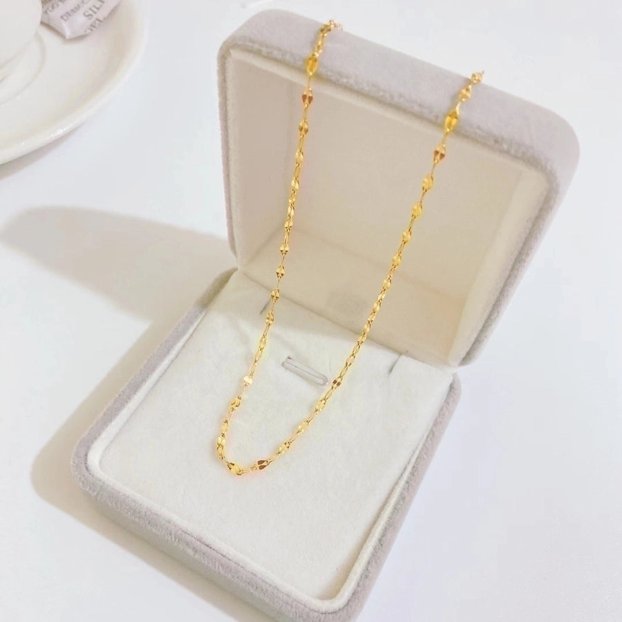 Jewelry Simple Style Solid Color 304 Stainless Steel Stainless Steel Necklaces