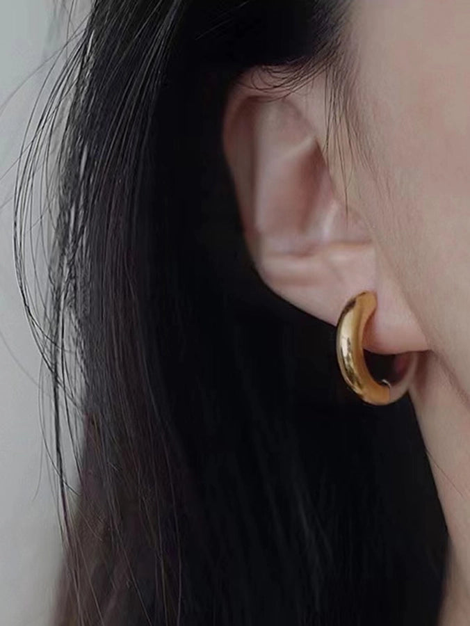 18k gold-plated Chic Hoop Earrings