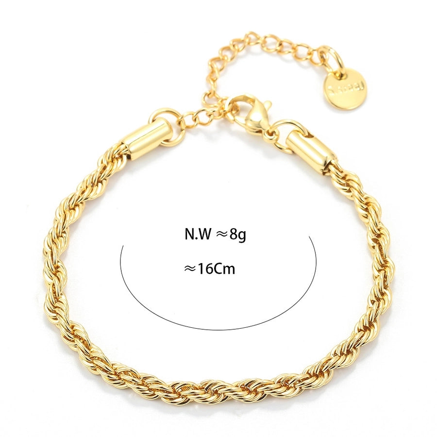 18K Gold Plated Geometric Zircon Gold Plated Bracelet