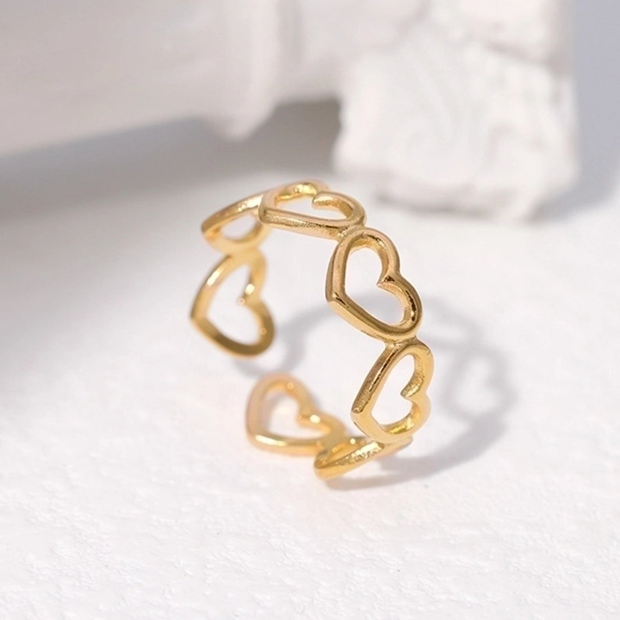 Simple Love 18K Gold Plated Open Ring