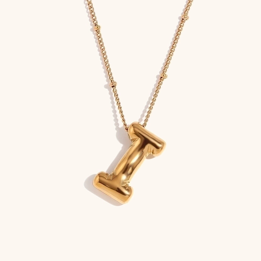 Simple Style Letter 18K Gold Plated Pendant Necklace