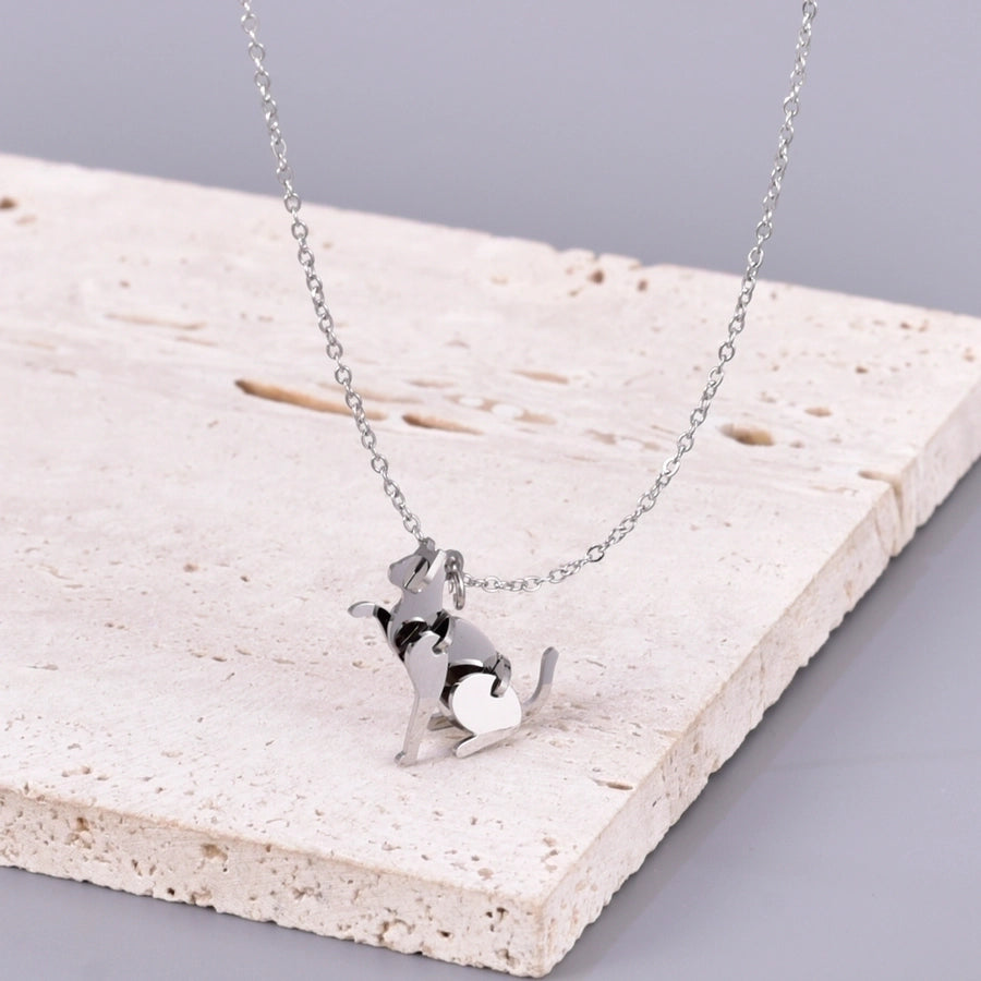 Simple Gold Cat Pendant/Dog Pendant Necklace