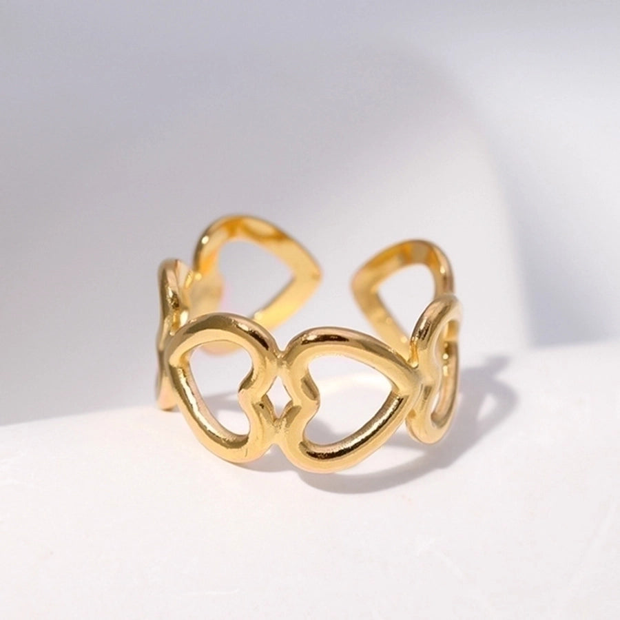 Simple Love 18K Gold Plated Open Ring