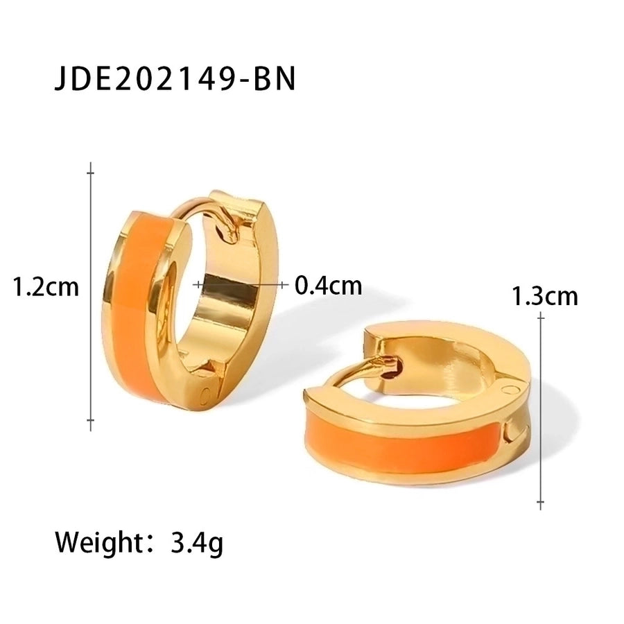 Enamel Gold Plated Timeless Elegance Earrings