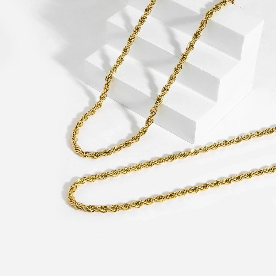 304 Stainless Steel 18K Gold Plated Hip-Hop Chain Geometric Necklace