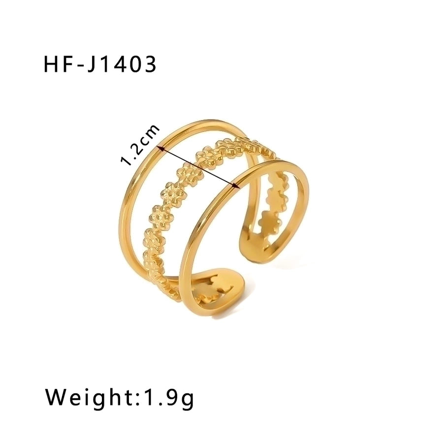 18K Gold Plated Modern Style Plating Geometric Open Rings