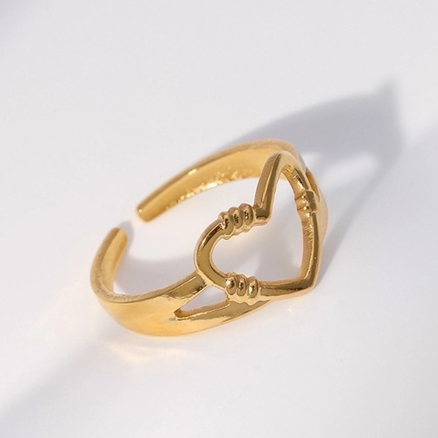 Simple Love 18K Gold Plated Open Ring