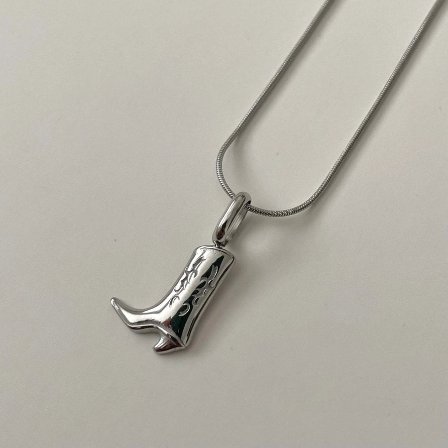 Cowboy Boots Pendant Necklace