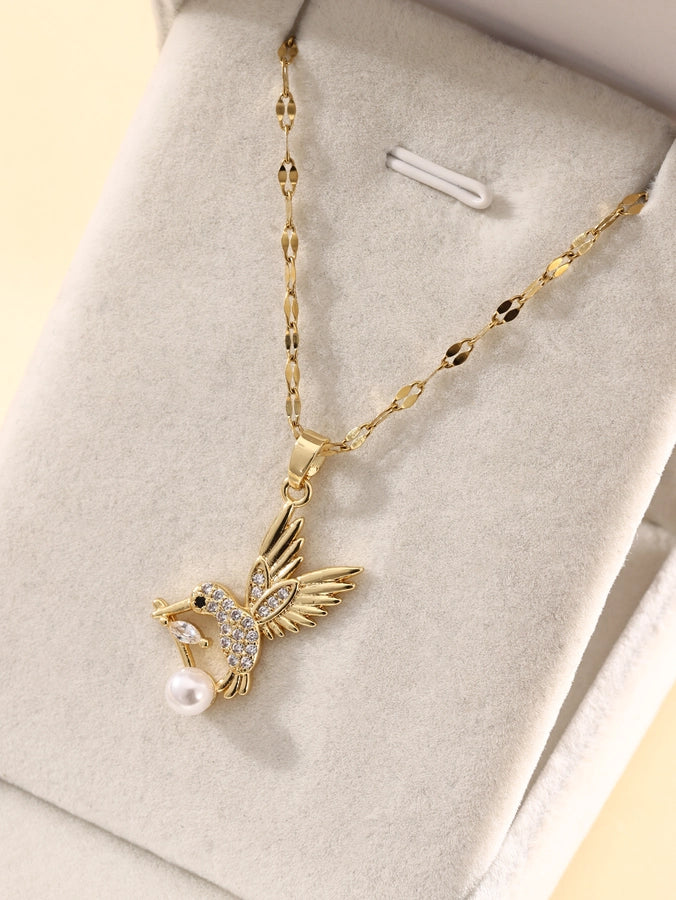 18K Gold Plated Elegant Glam Bird Luxurious Necklace