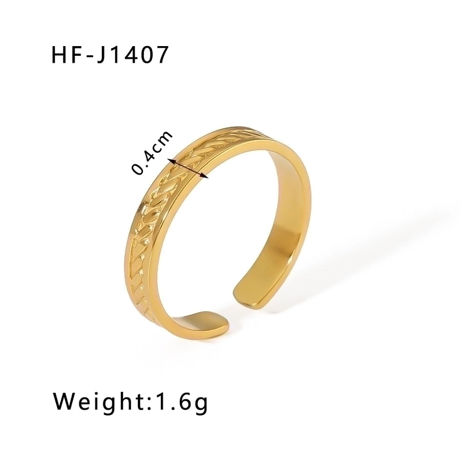 18K Gold Plated Modern Style Plating Geometric Open Rings