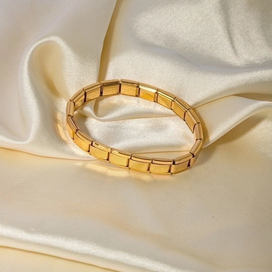 Cosmopolitan Solid Color Gold Plated Bangle