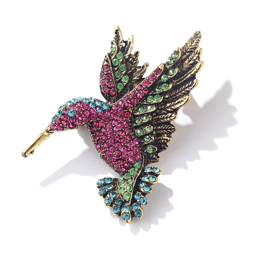 Chic Bird Rhinestone Alloy Brooch